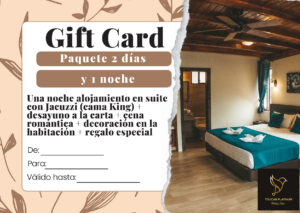Gift card for romantic moment in Ecuador